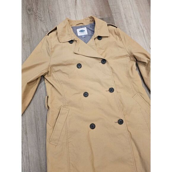Old Navy Trench Coat Size Medium Tan - Picture 12 of 13